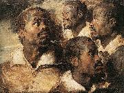 Four Studies of the Head of a Negro Peter Paul Rubens